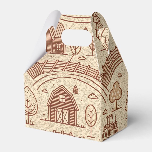 Farm, Barn and Tractor Favour Box (Back Side)
