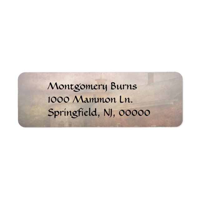 Farm - Barn - Shaker Barn Return Address Label (Front)