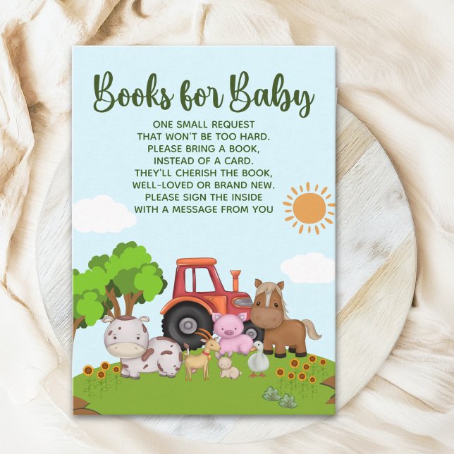 Farm Barnyard Baby Shower Enclosure Card (Creator Uploaded)