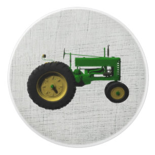 Farm Barnyard Country Tractor Barn Dresser Ceramic Knob