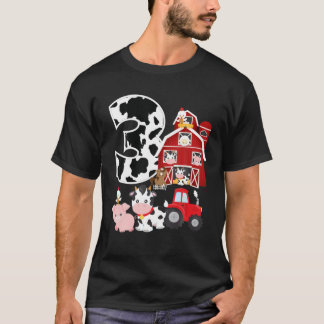 Farm Barnyard Theme Pig Cow Horse 3Rd Birthday 3 Y T-Shirt