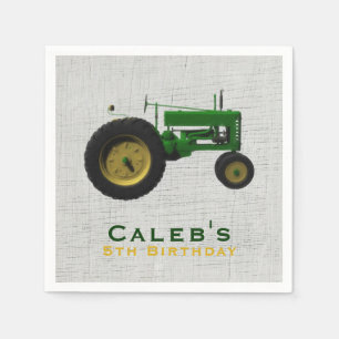 Farm Barnyard Tractor Birthday Party Favour Custom Napkin