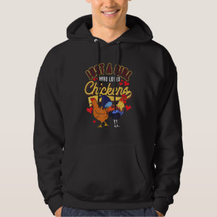 Farm Bird Farmer Women Girls Kids Rooster Cute Chi Hoodie