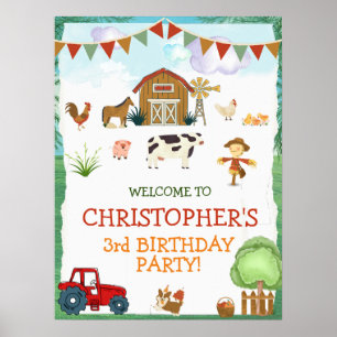 Farm Birthday Custom Welcome Sign