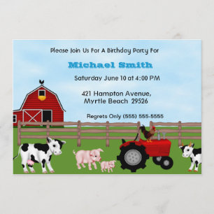 Farm Birthday Invitation