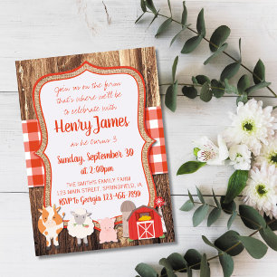 Farm Birthday Invitation