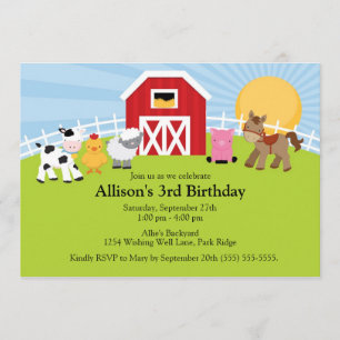 Farm Birthday Invitation