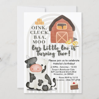 Farm Birthday Invitation | Barnyard Animal Party I