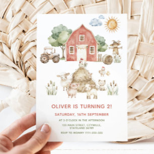 Farm Birthday Invitation, Barnyard Birthday Invite