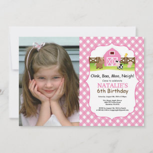 Farm Birthday Invitation Barnyard Party