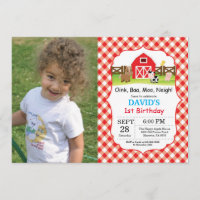 Farm Birthday Invitation Barnyard Party