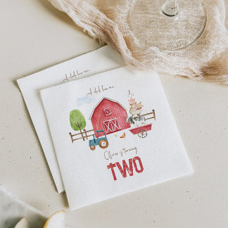 Farm Birthday Invitation Napkin