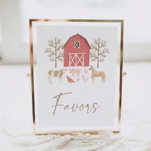 Farm Birthday Party Favours Sign