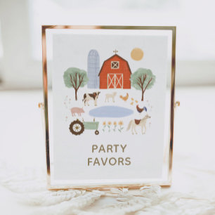 Farm Birthday Party Favours Sign