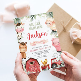 Farm Birthday Party Invitation