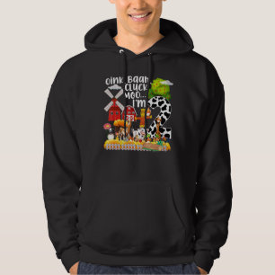 Farm Birthday Party Oink Baa Moo Im Two 2nd Birthd Hoodie