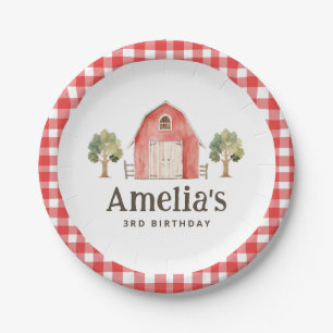 Farm Birthday Party Paper Plates