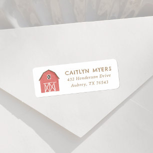 Farm Birthday Party Return Address Label