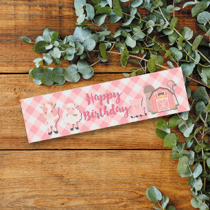 Farm Birthday Water Bottle Label