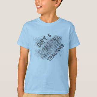Farm boy, dirt & tractors, tire track t-shirt