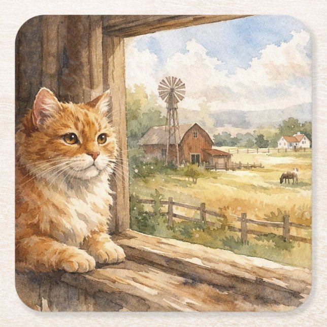 Farm Cat Coasters (Front)