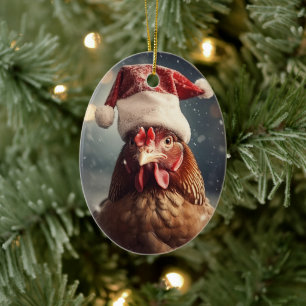 Farm Chicken Animal, Kawaii Cute Pet Lover Gift Ceramic Ornament