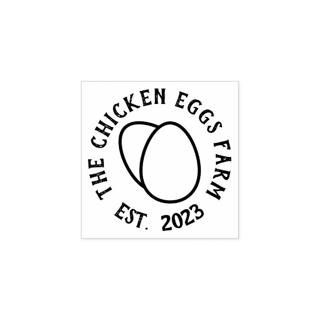 Farm Chicken Fresh Egg Rubber Stamp (Imprint)