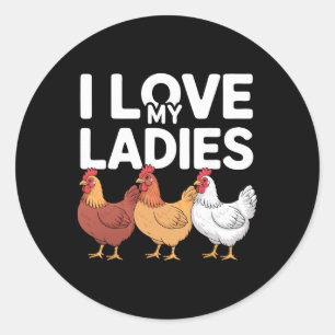 Farm Chicken Keeper Hen Farmer Poultry _1 Classic Round Sticker