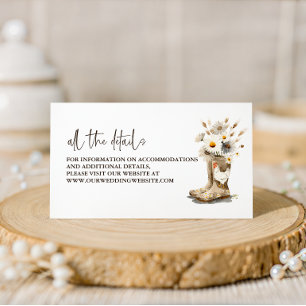 Farm Chicken Wedding Website Enclosure Card