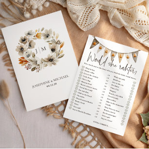Farm Chicken Would She Rather Bridal Shower Game