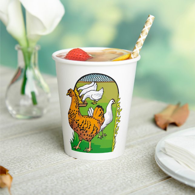 Farm Chickens Paper Cups (Creator Uploaded)