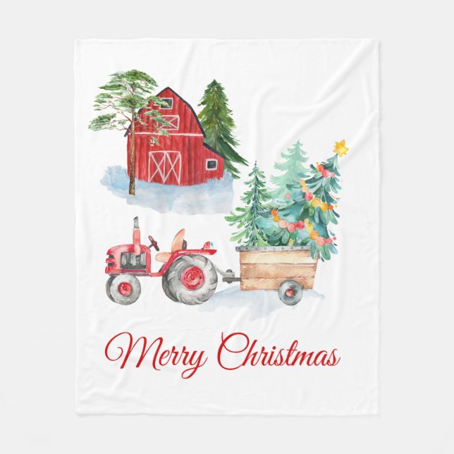 Farm Christmas Blanket (Front)