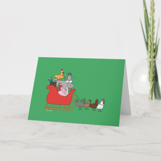 Farm Christmas Greeting Card (Front)