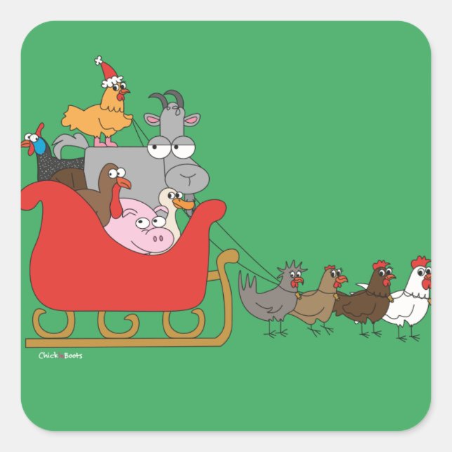 Farm Christmas Stickers (Front)