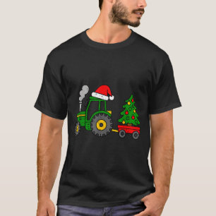 Farm Christmas Tractor Tree Xmas Truck Boys Kids T T-Shirt