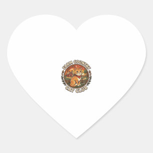 Farm Country Cat Cat Lover Gift - Farm Country Cat Heart Sticker