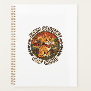 Farm Country Cat Cat Lover Gift - Farm Country Cat Planner