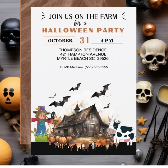 Farm Country  Halloween Party Invitation (Creator Uploaded)