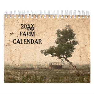 Farm Country Rustic Vintage Art Calendar 2024