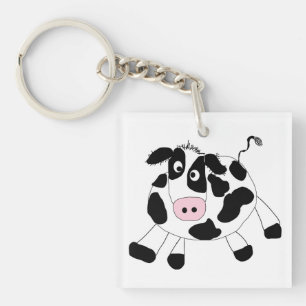 Farm Cow Key Ring