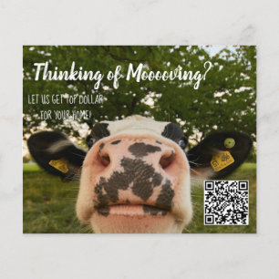 farm cow referral real estate marketing sell postc flyer