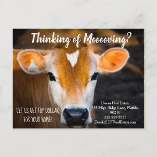 farm cow referral real estate marketing sell postc postcard