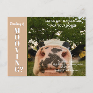 farm cow referral real estate marketing sell postcard
