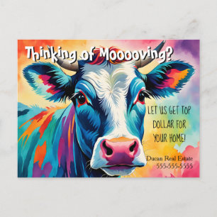 farm cow referral real estate marketing sell postcard