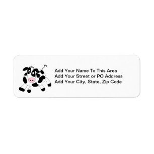 Farm Cow Return Address Label