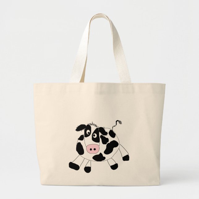 Farm Cow Tshirts and Gifts Large Tote Bag (Front)