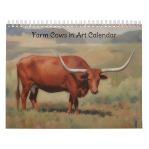 Farm Cows in Art Calendar