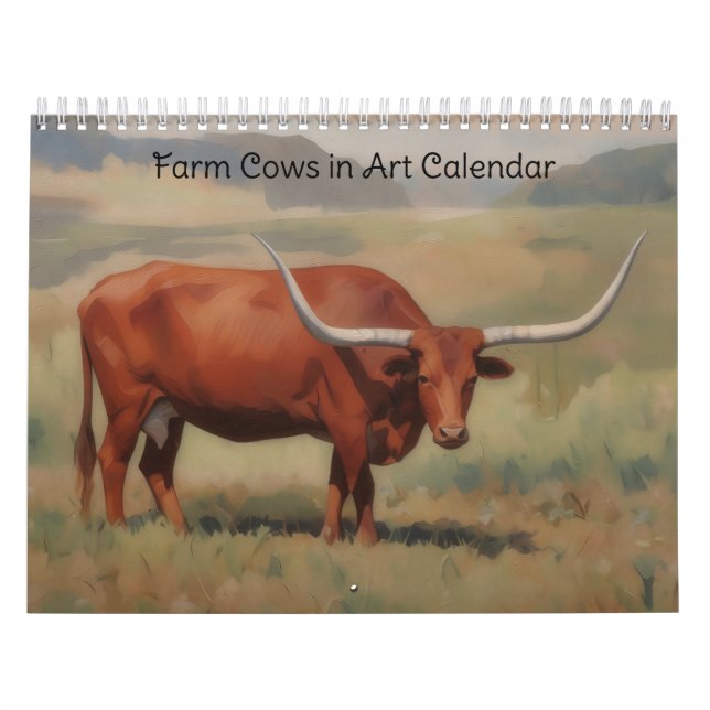 Farm Cows in Art Calendar (Cover)