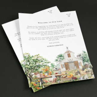 Farm CSA Welcome | Small Homestead Flyer