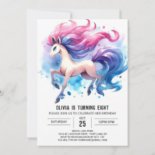 Farm Custom Horse Birthday Invitation